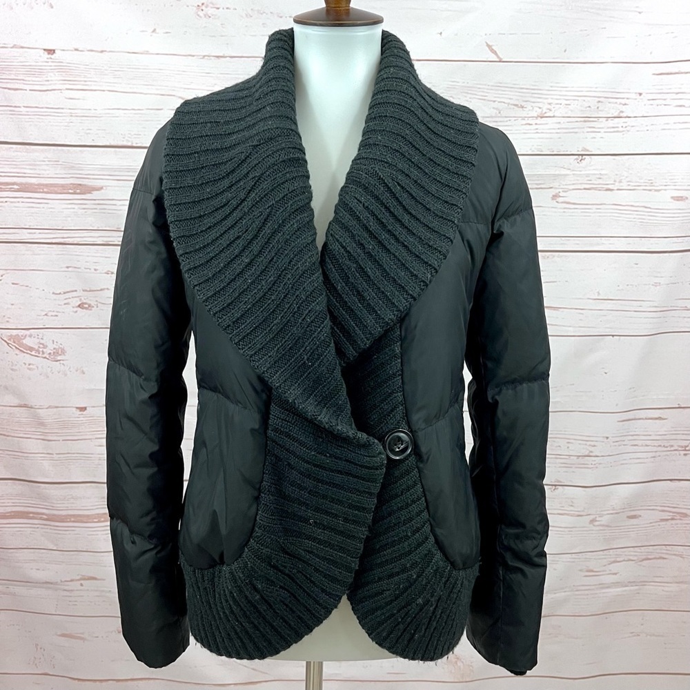 BCBGMaxazria Duck Down Fill Winter Parka Shawl Collar Puffer Coat